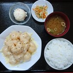 定食 よつ葉 - エビマヨ定食（大盛）