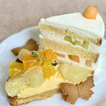小さな菓子工房 ちょうのはね - メロン(二色)ショートケーキ、柑橘タルト、きび糖ちょうちょサブレ♡