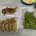 Higashi Guchi Gyouza Banchou Honoo Nomotsu Yadhi-Do - 2020年5月。餃子と海老餃子とペペロン枝豆。