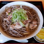 Sobadokoro Ajikoba - ◆「冷たい肉そば」細めん大盛り