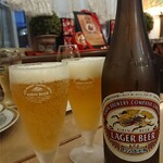 レストラン山水 - 瓶ビール　キリンラガー中瓶