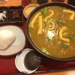 三佳屋 - 肉カレーうどんとおにぎり