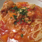 キッチン・オバサン - とりのトマト煮スパゲティ