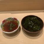 鮨 由う - 三陸産 わかめ ポン酢で
