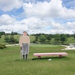 ロペ倶楽部 テラスレストラン - サラゼン越しの9番グリーン