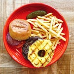 HIBACHI grill burger with pineapple