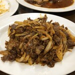 川城 - 単品のラム肉とクミン炒め800円