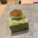 鮨 由う - あおさのりの玉子焼き