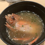 鮨 由う - 牡丹海老の味噌汁