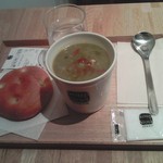 スープストックトーキョー - 緑の野菜と岩塩の冷たいスープとフォカッチャのレギュラーセットで７６０円