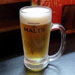 いかやき やまげん - モルツ生ビール