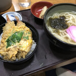 元禄うどん - 天とじ丼セット