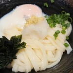 元咲 - 温玉ぶっかけうどん太麺(冷) 520円