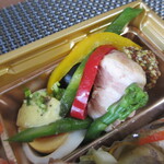 半熟卵・ナスの煮浸し・豚煮