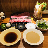 東京肉しゃぶ家 - ⑤肉しゃぶセッティング完了！