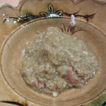 料理屋 みや﨑 - 蟹味噌をしゃぶしゃぶの出汁で溶きます