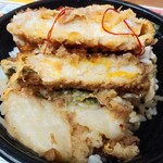 Katsudonno Katsusato - キムチかつ丼560円断面アップ