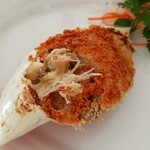 Ocean Green Restaurant - 丁寧にほぐした蟹の身や蟹味噌がぎっしり贅沢！カリカリ香ばしいチーズや、マッシュルームの食感もアクセント