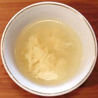 白碗竹快樓 赤坂店 - 元祖 黒酢の酢豚 1300円 の玉子スープ