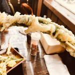 かばと製麺所 - 天ぷら:アスパラ250円