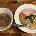 中華そば 先﨑 - 鴨脂と蛤の塩つけそば