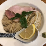 中華そば 先﨑 - 鴨脂と蛤の塩つけそば