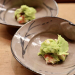 花いち - えびと椎茸の豆打あえ