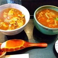日本橋 やぶ久 - ミニカレー丼、ミニカレー南蛮そばセット 1,045円 ♪