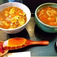 日本橋 やぶ久 - ミニカレー丼、ミニカレー南蛮そばセット 1,045円 ♪