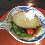 蕎麦 阿き津 - 蕎麦がきの揚げだし　￥６００