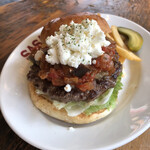 GRILL BURGER CLUB SASA - リコッタチーズのカポナータバーガー￥１１５０ ソフトドリンク付：アイスコーヒー