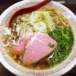 金町製麺 - 背脂入り鯛出汁そば