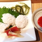 ハモ湯引き 梅肉あえ