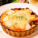 Soft rice cake and eggplant meat sauce gratin ~Lasagna style~