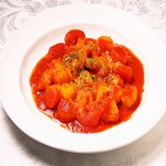 Shrimp tomato sauce gnocchi