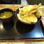 小魚天ぷら 大釜戸めし　天風 - 天丼780円