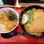 麺家 - ミニ鶏天丼きつねセット（¥620）