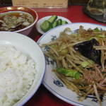 みわちゃんラーメン - 肉野菜炒め定食７００円