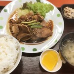 定食屋 ふか河 - 豚生姜焼定食