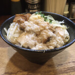 麺座ぎん - ぎん特製油そば（大盛）を横から