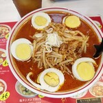 Mouko tanmen nakamoto - 味噌卵麺[野菜大盛]辛さ2倍麺硬め(2020.5.26)
                あれ( ﾟÅﾟ；)…器小さくね！？
                野菜大盛りは少し前から気持ち大盛り位になってたけど、遂に器まで変わった(´・ω・`)?