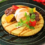 Matcha and azuki Pancakes