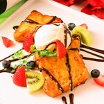 French cuisine with vanilla ice cream ~chocolate sauce~