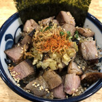 手打式超多加水麺 ののくら - チャーシューご飯