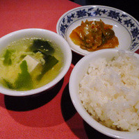 横浜中華街 重慶飯店 本館 - ご飯・スープ・ザーサイ