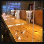 田中そば店 - シールド設置カウンター