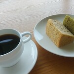 喫茶 GEN･KI - 岩手雑穀みそシフォンケーキセット690円（税込）