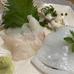 ごはんばー - カワハギとイカアップ