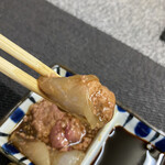 ごはんばー - カワハギを肝で巻いて