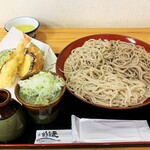 十割そば　乃庵 - 天盛りセット・三色。1500円